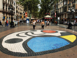 Miro artwork on la Rambla