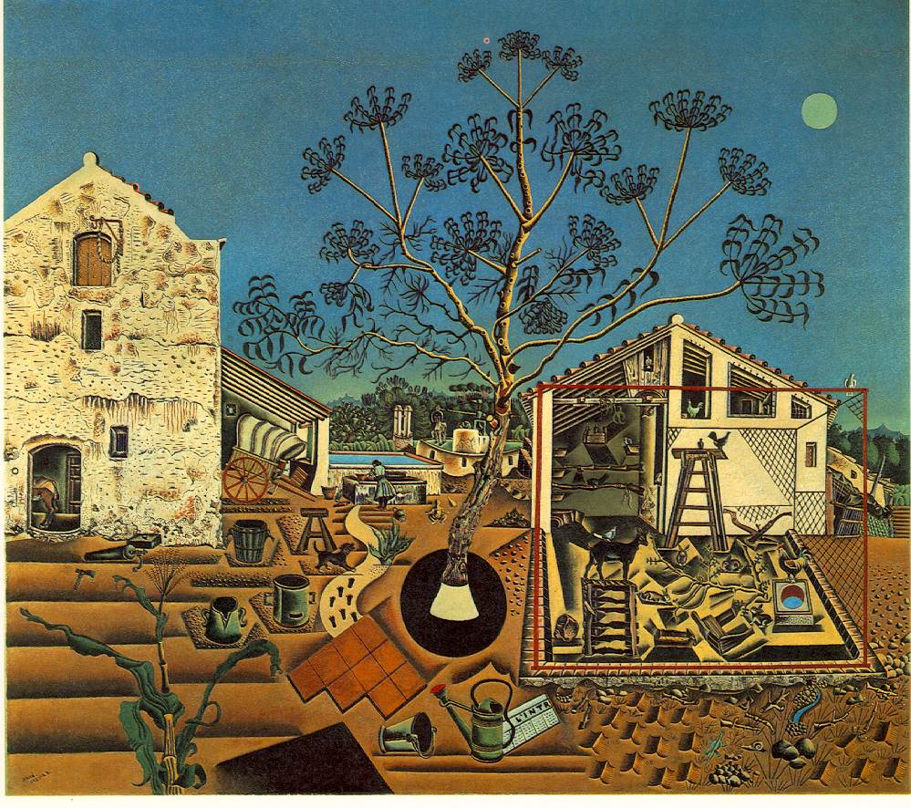 Joan Miró's masterpiece - the Farm. An artowkr depicting the rugged countryside of Tarragona in Southern Spain.